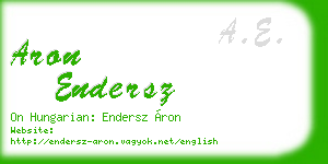 aron endersz business card