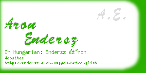 aron endersz business card